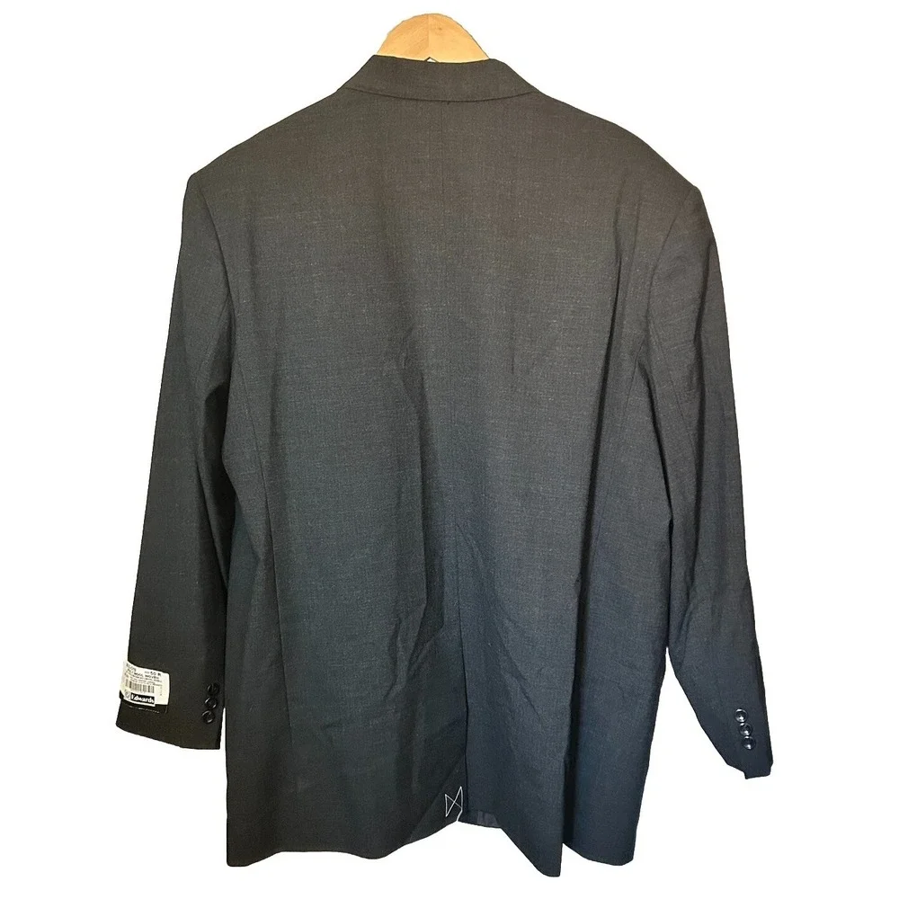 Edward Men's New 50R Charcoal Redwood and Ross Signature Suit Jacket